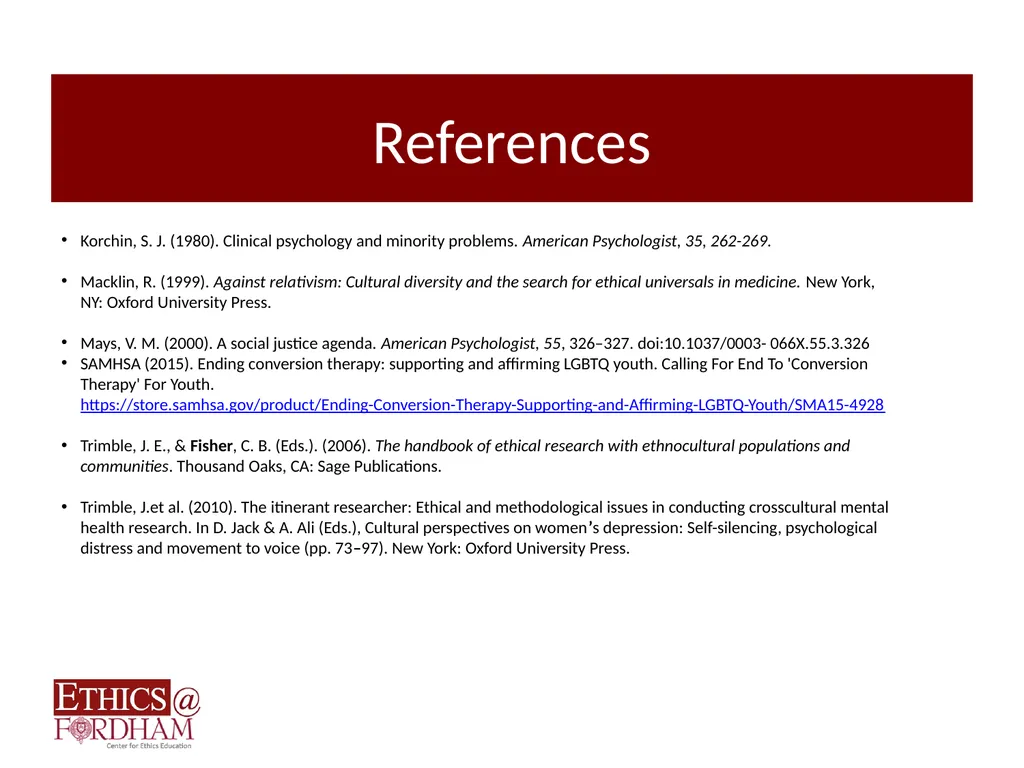 Psychology and Ethics: Strengthening Diverse - slide 57 of 58