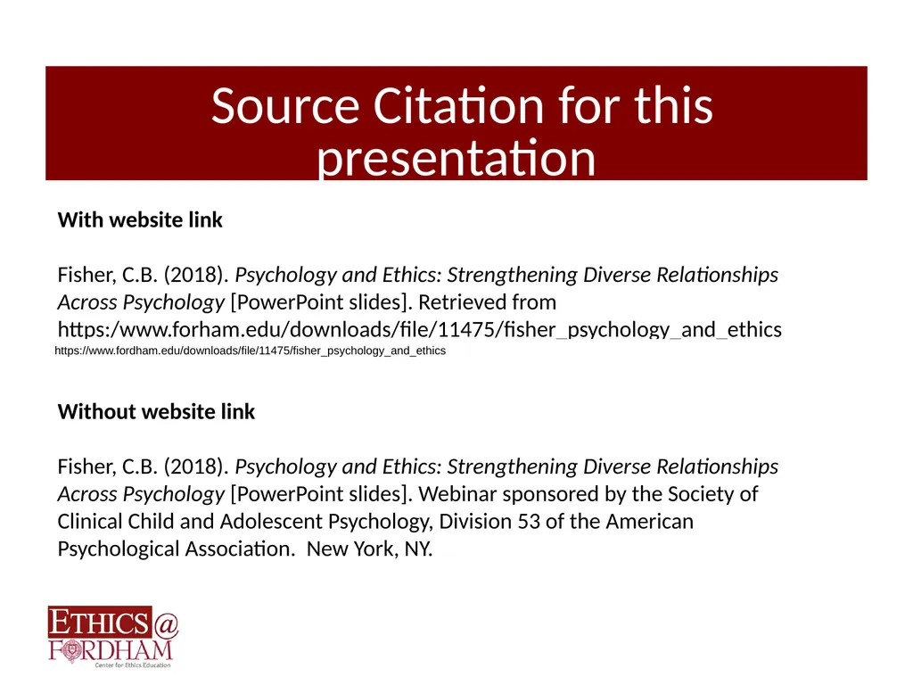 Psychology and Ethics: Strengthening Diverse - slide 58 of 58