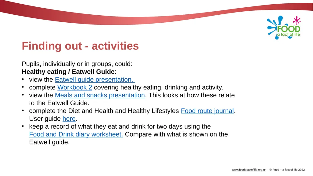 Be healthy, be active! A Healthy eating Challenge - slide 21 of 28