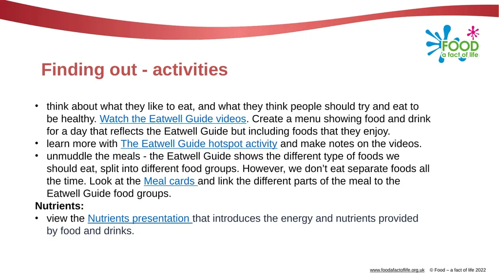 Be healthy, be active! A Healthy eating Challenge - slide 22 of 28