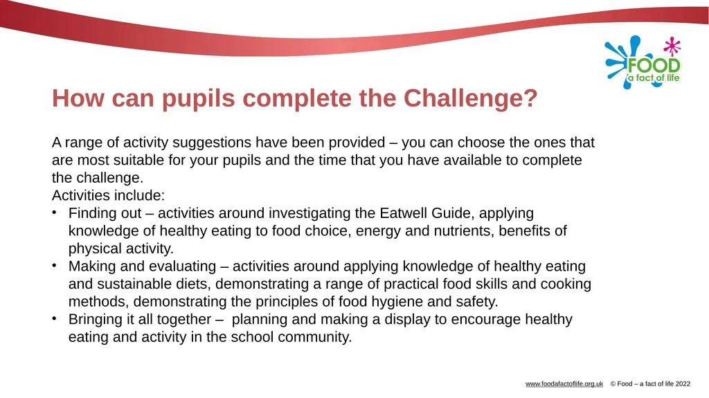 Be healthy, be active! A Healthy eating Challenge - slide 20 of 28