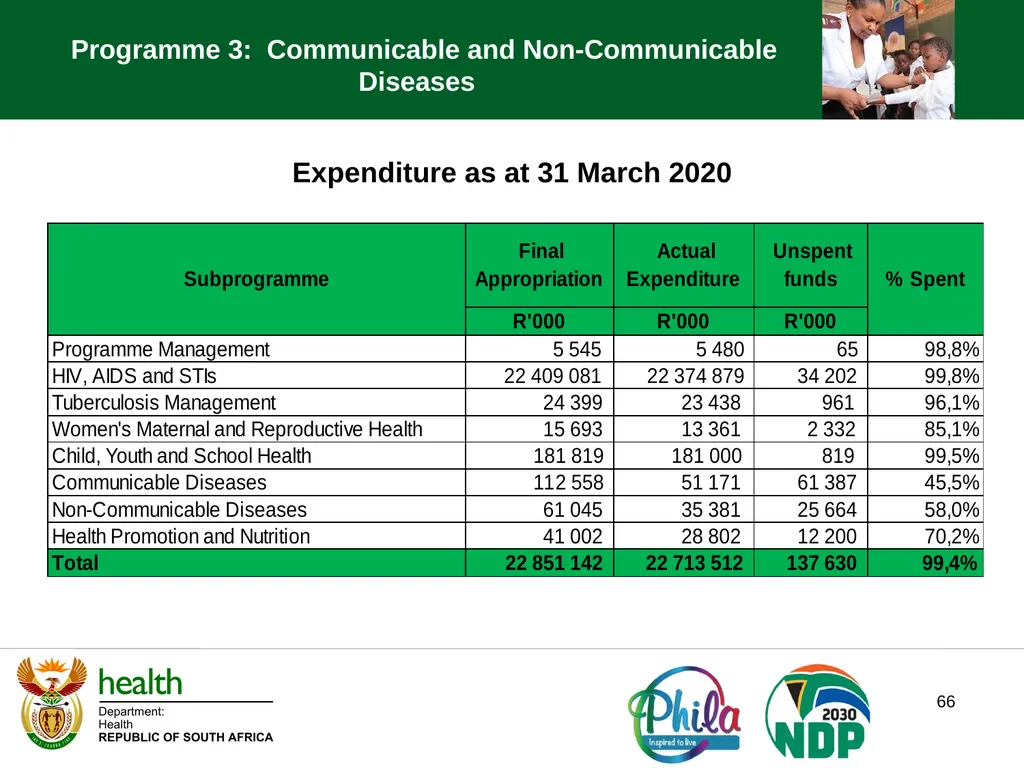PRESENTATION TO THE JOINT PORTFOLIO COMMITTEE ON - slide 66 of 102
