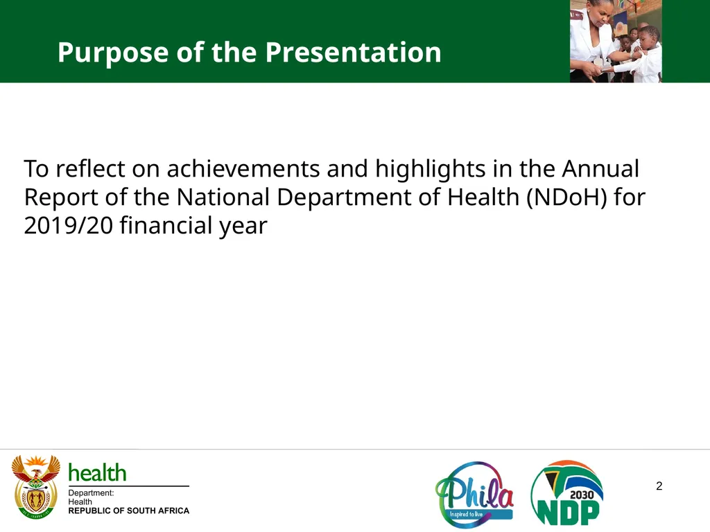 PRESENTATION TO THE JOINT PORTFOLIO COMMITTEE ON - slide 2 of 102