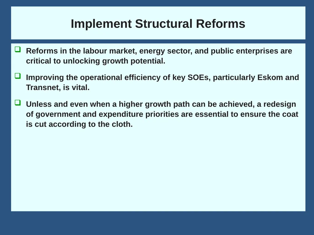 Fiscal Policy in South Africa: From 1994 to now - slide 34 of 37