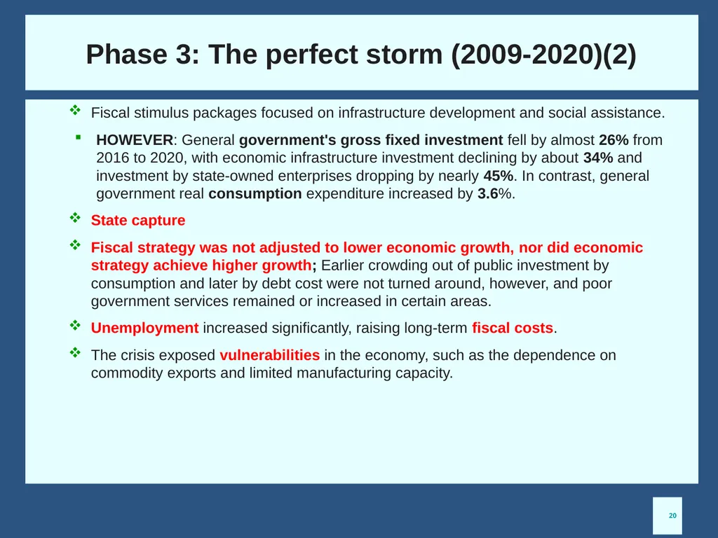 Fiscal Policy in South Africa: From 1994 to now - slide 20 of 37