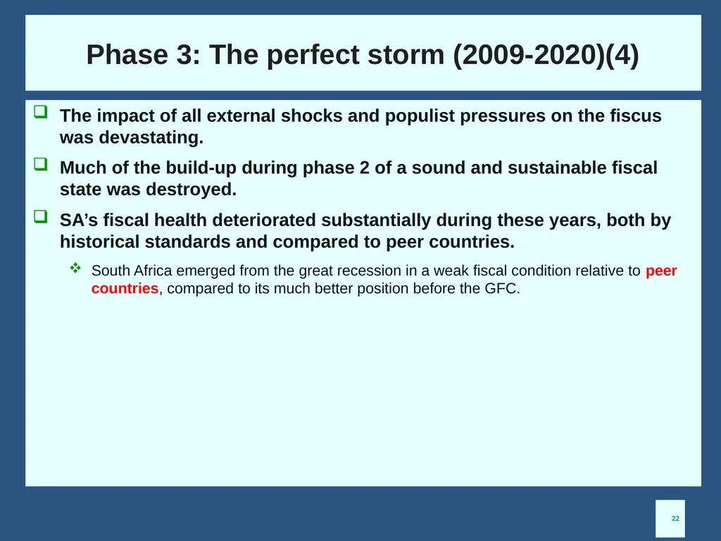 Fiscal Policy in South Africa: From 1994 to now - slide 22 of 37