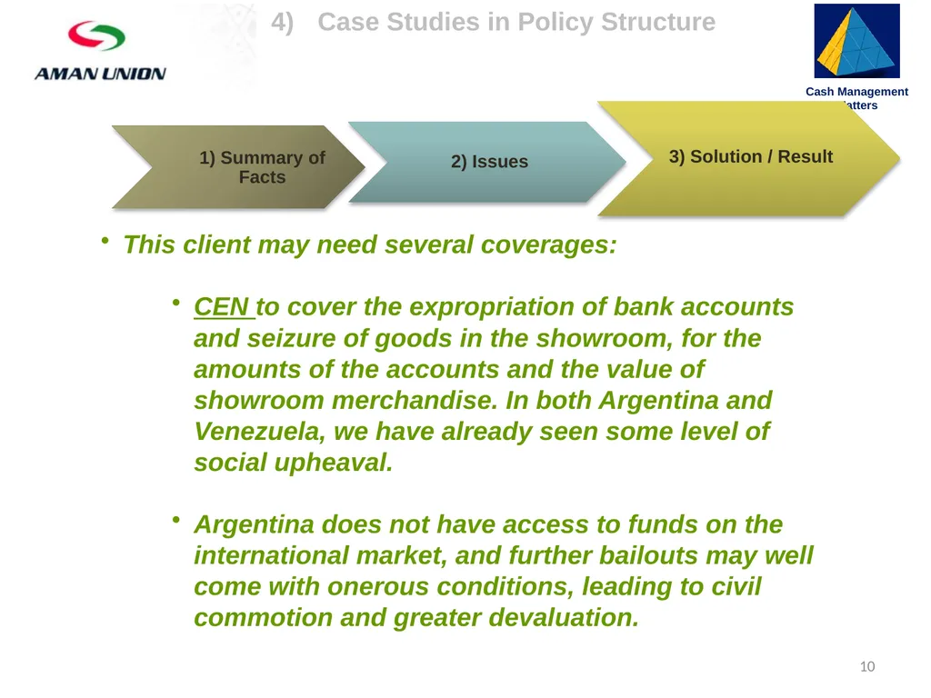 4) Case Studies in Policy Structure Cash - slide 10 of 17