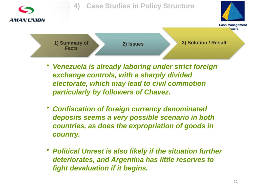 4) Case Studies in Policy Structure Cash - slide 11 of 17