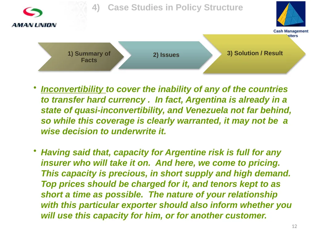 4) Case Studies in Policy Structure Cash - slide 12 of 17