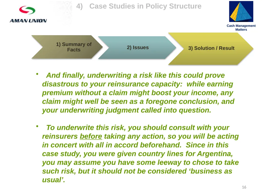 4) Case Studies in Policy Structure Cash - slide 16 of 17