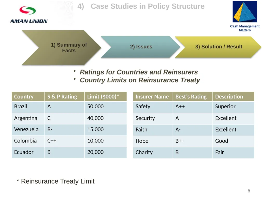 4) Case Studies in Policy Structure Cash - slide 8 of 17