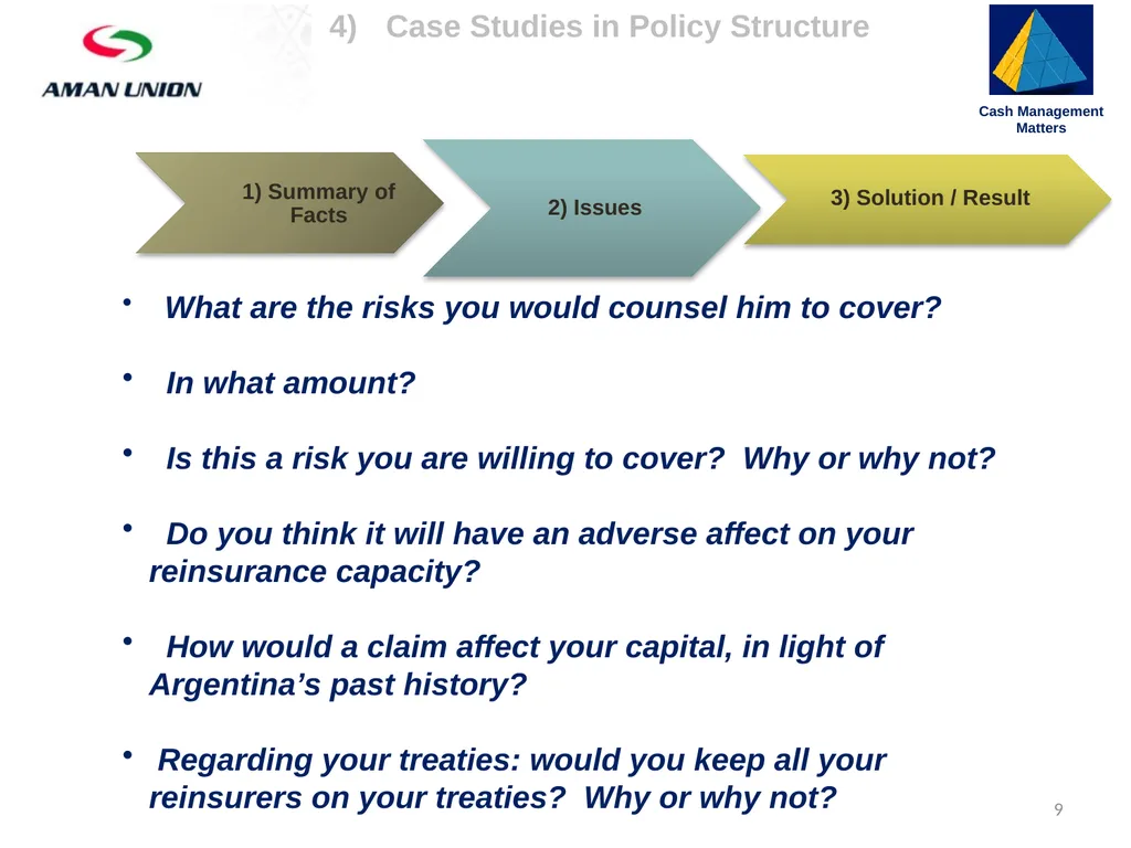 4) Case Studies in Policy Structure Cash - slide 9 of 17