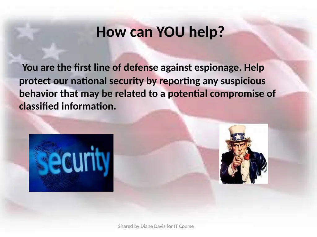 Insider Threat Awareness Training Combating the - slide 30 of 35