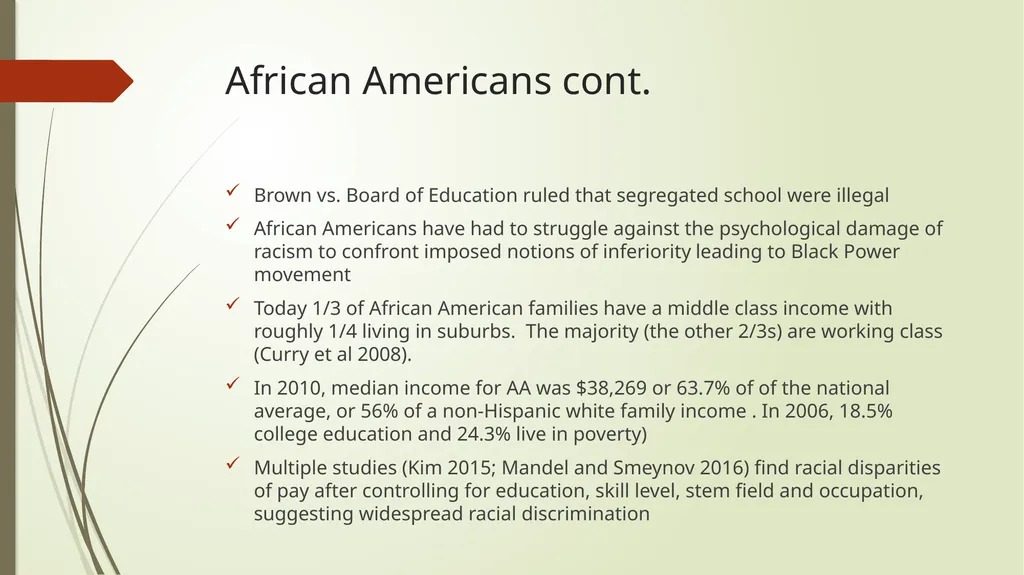 Race and ethnic inequalities An overview of the - slide 36 of 45