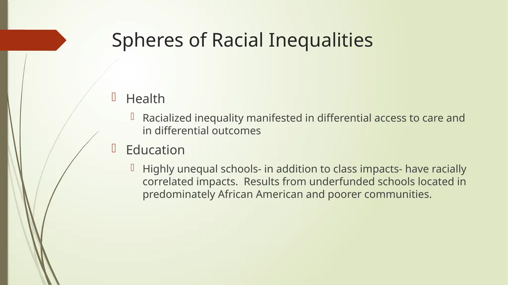 Race and ethnic inequalities An overview of the - slide 11 of 45