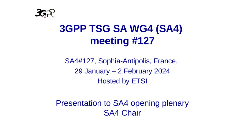 3GPP TSG SA WG4 (SA4) meeting #127 SA4#127,