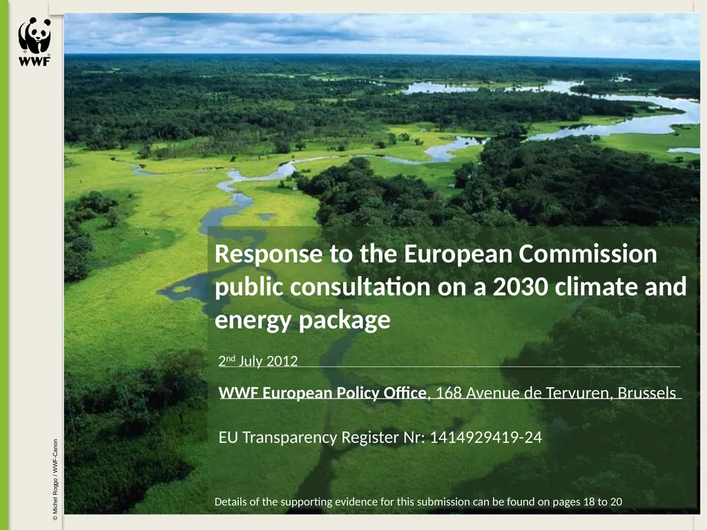 © Michel Roggo / WWF-Canon Response to the