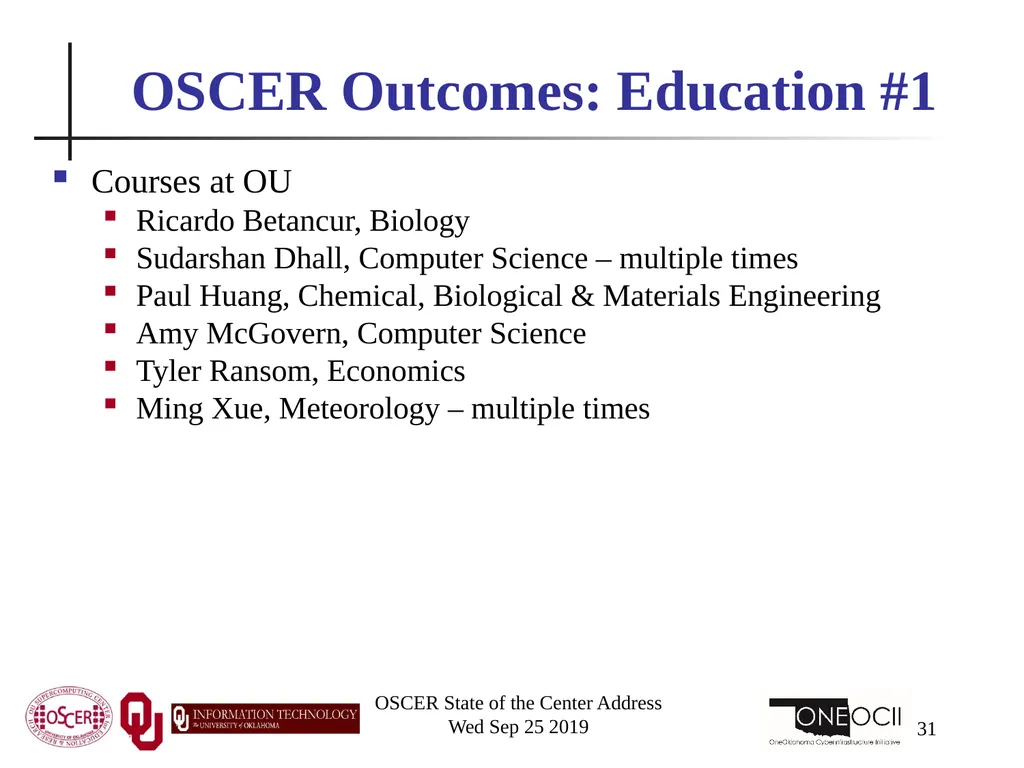 Henry Neeman, Director OU Supercomputing Center - slide 31 of 114