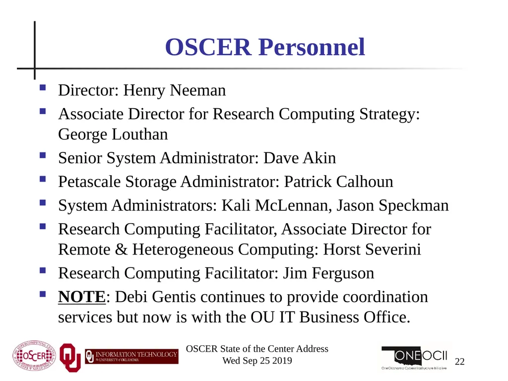 Henry Neeman, Director OU Supercomputing Center - slide 22 of 114