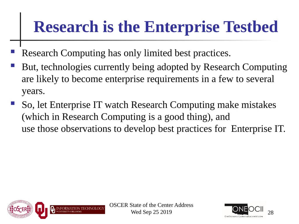 Henry Neeman, Director OU Supercomputing Center - slide 28 of 114