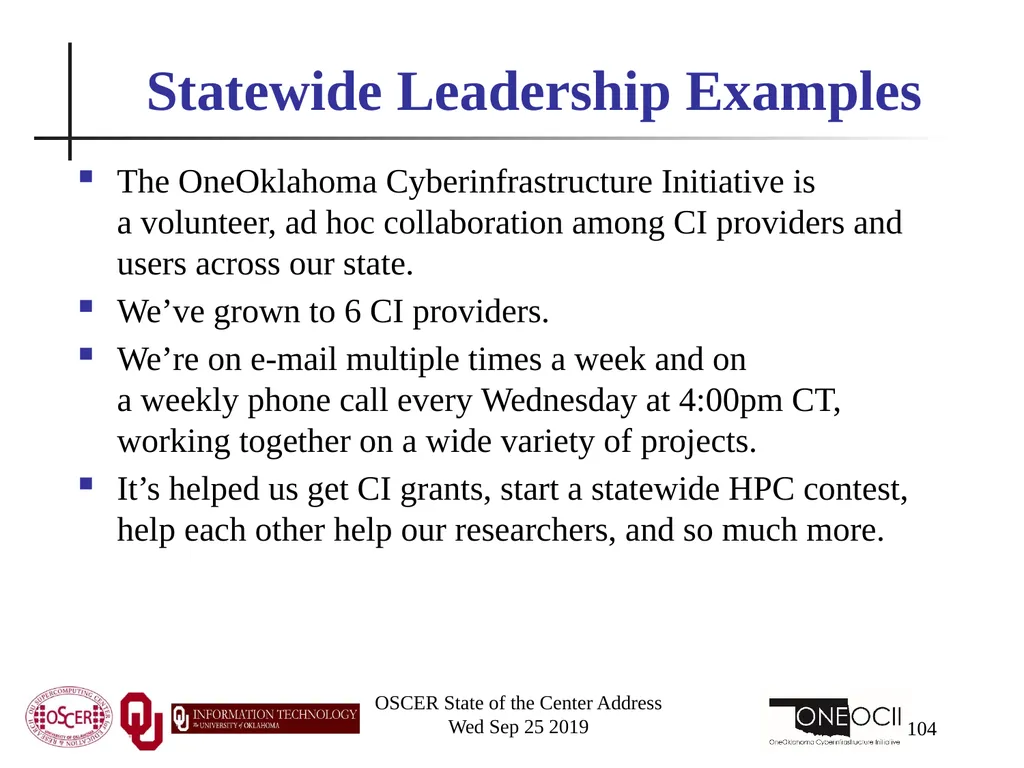 Henry Neeman, Director OU Supercomputing Center - slide 104 of 114