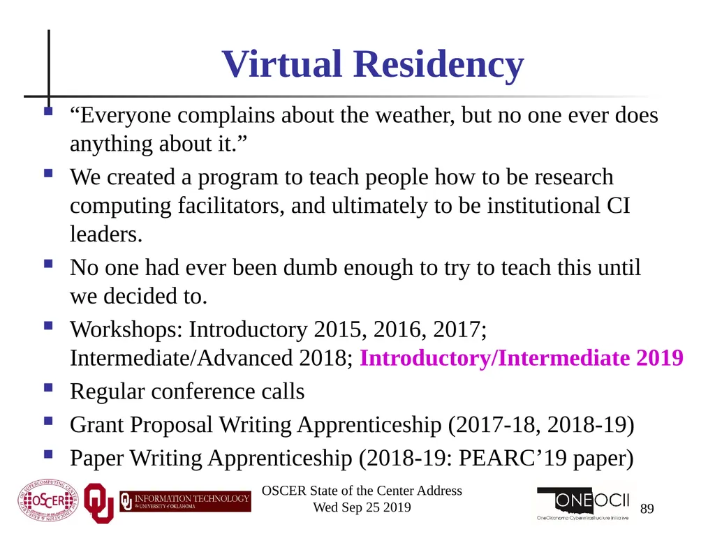 Henry Neeman, Director OU Supercomputing Center - slide 89 of 114