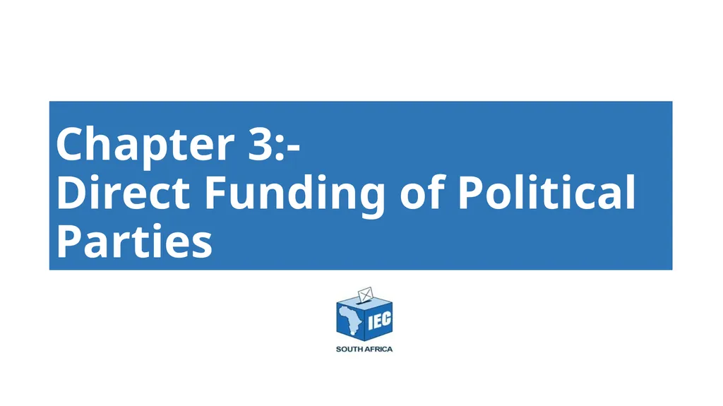 Political Party Funding Act, 6 of 2018 Context - slide 16 of 42