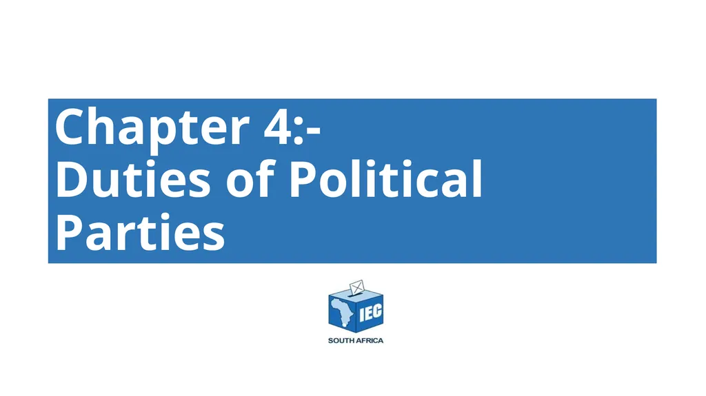 Political Party Funding Act, 6 of 2018 Context - slide 22 of 42