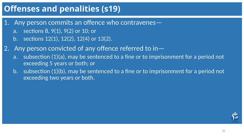 Political Party Funding Act, 6 of 2018 Context - slide 35 of 42