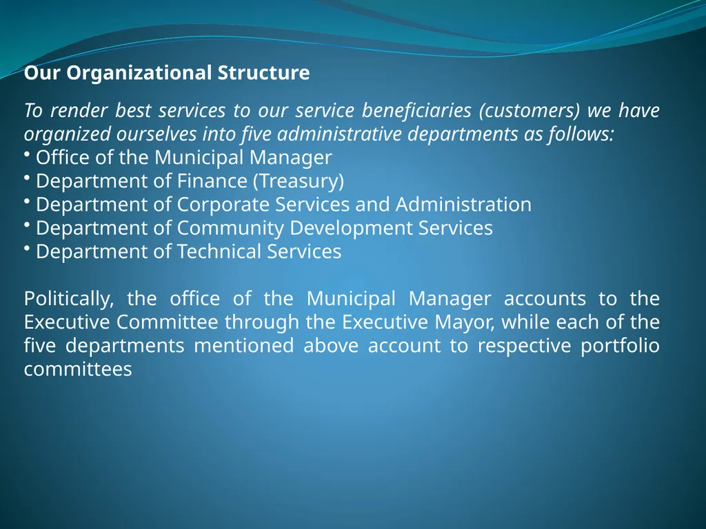 DRAFT SERVICE DELIVERY CHARTER AND SERVICE - slide 8 of 25