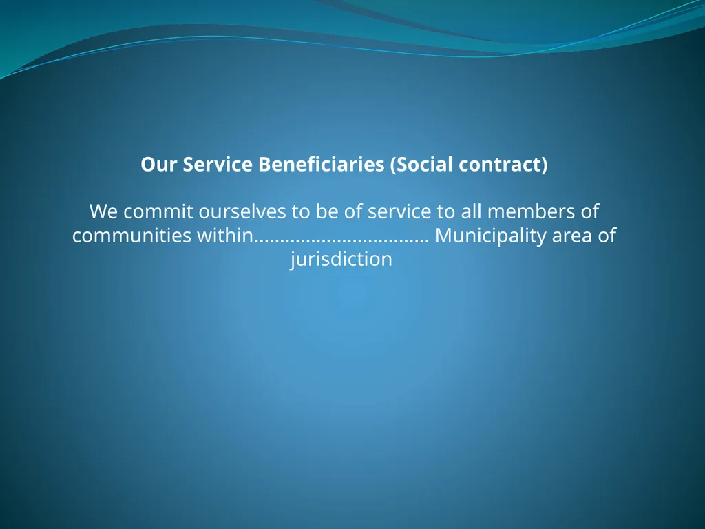 DRAFT SERVICE DELIVERY CHARTER AND SERVICE - slide 10 of 25