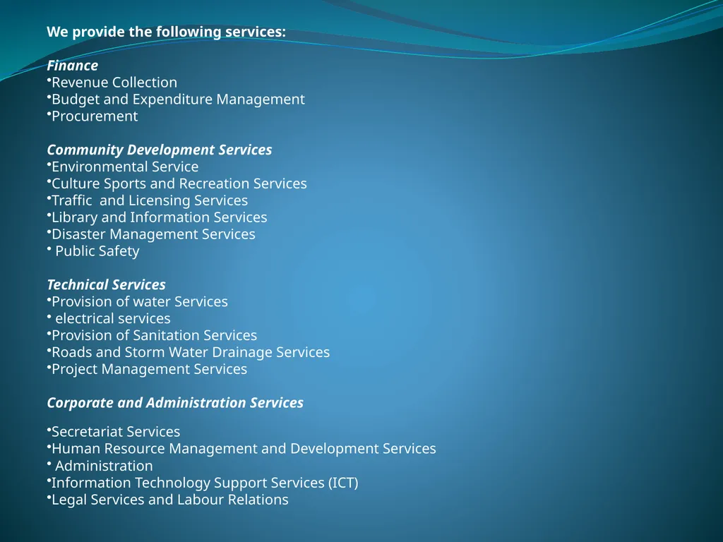 DRAFT SERVICE DELIVERY CHARTER AND SERVICE - slide 9 of 25