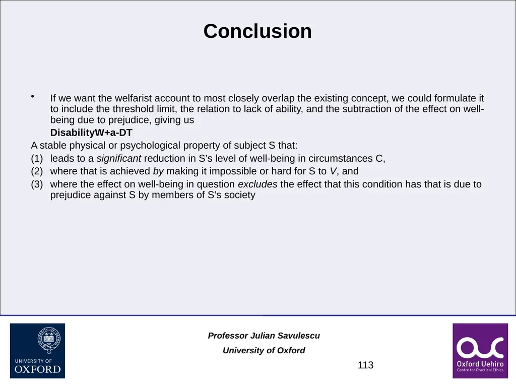 1 Disability and Difference Professor Julian - slide 113 of 118