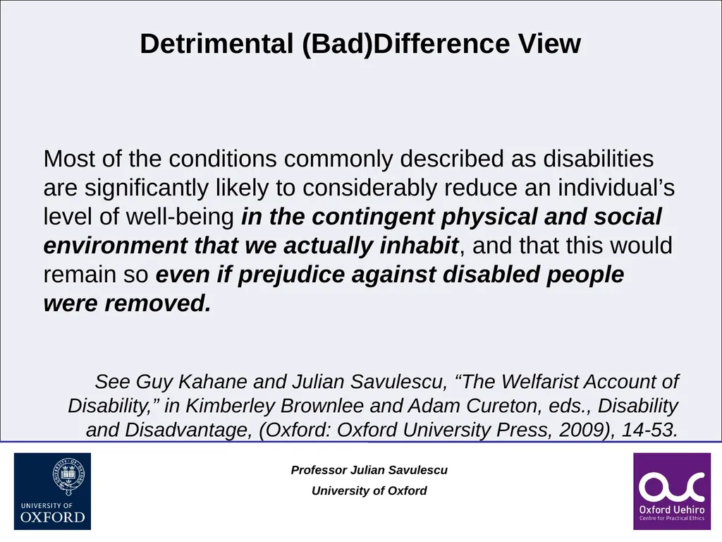 1 Disability and Difference Professor Julian - slide 31 of 118
