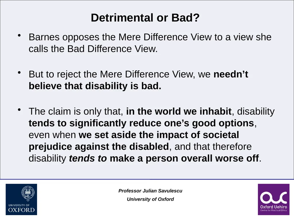 1 Disability and Difference Professor Julian - slide 33 of 118