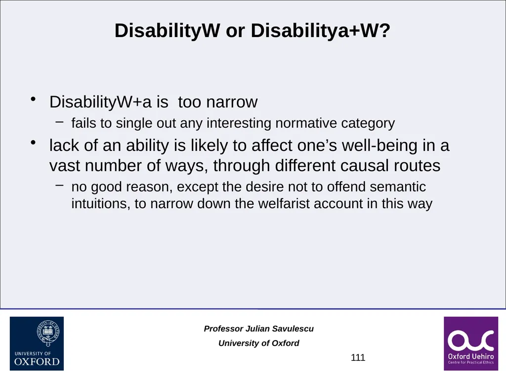 1 Disability and Difference Professor Julian - slide 111 of 118