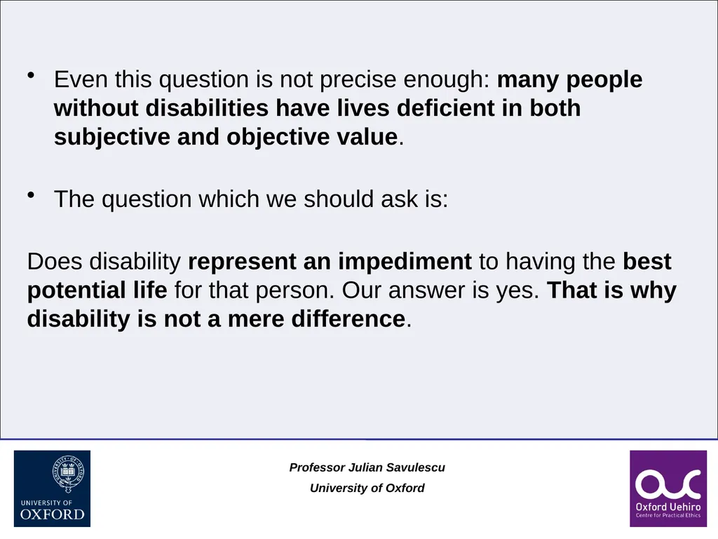 1 Disability and Difference Professor Julian - slide 81 of 118
