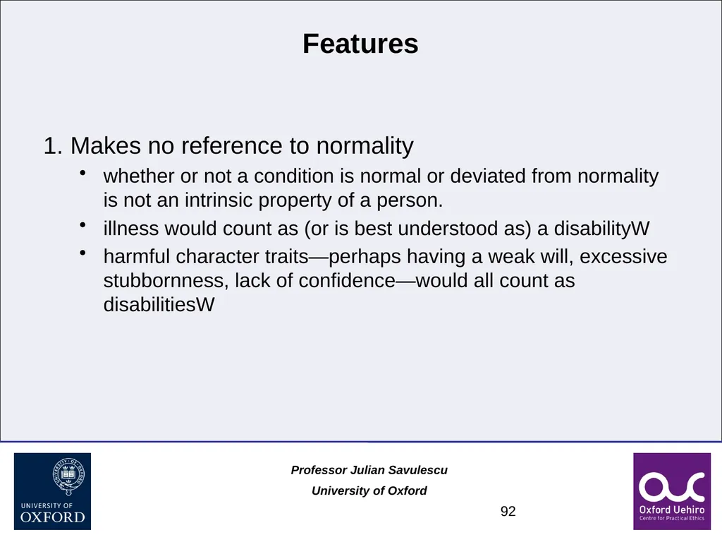 1 Disability and Difference Professor Julian - slide 92 of 118