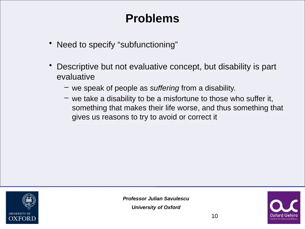 1 Disability and Difference Professor Julian - slide 10 of 118