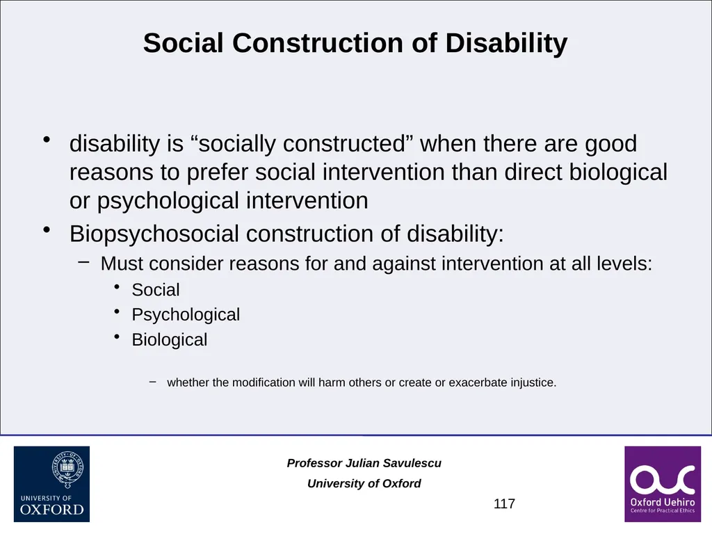 1 Disability and Difference Professor Julian - slide 117 of 118