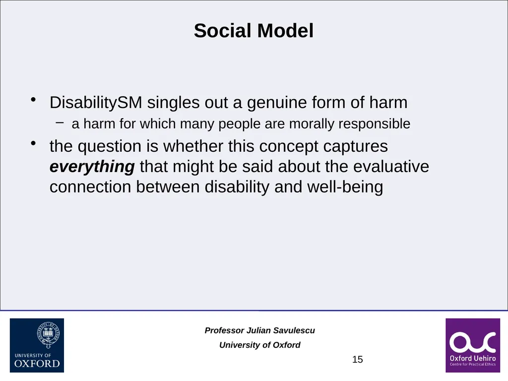 1 Disability and Difference Professor Julian - slide 15 of 118