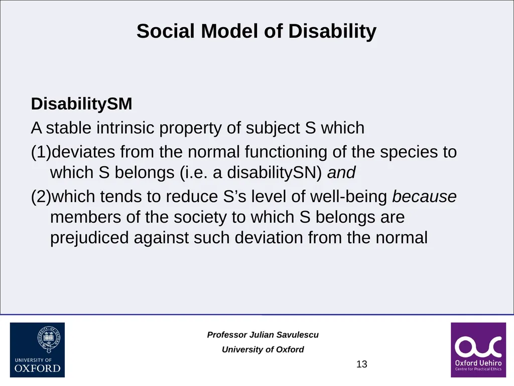 1 Disability and Difference Professor Julian - slide 13 of 118