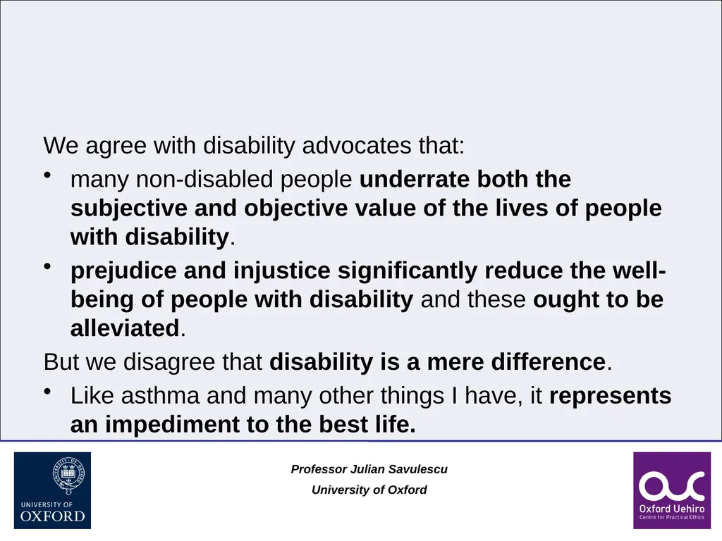 1 Disability and Difference Professor Julian - slide 82 of 118