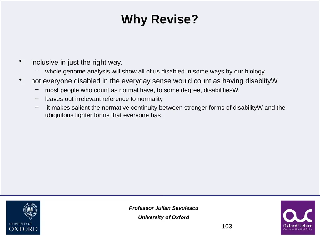 1 Disability and Difference Professor Julian - slide 103 of 118