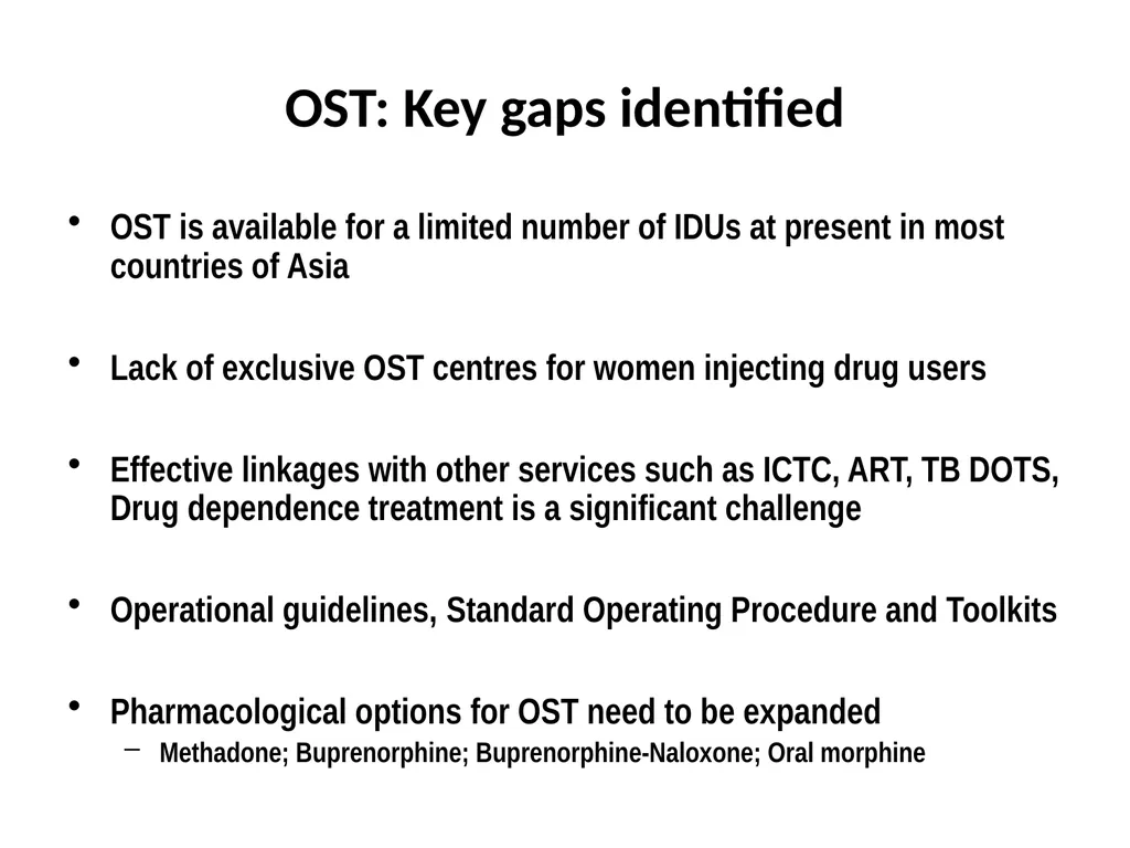 Opioid Substitution Therapy (OST) toolkits: - slide 23 of 37