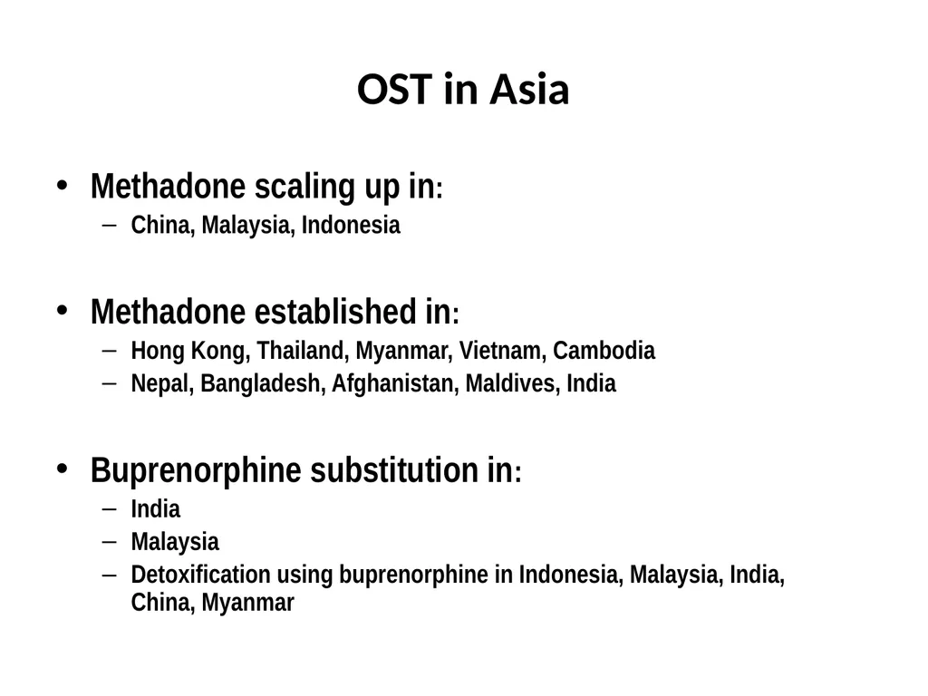 Opioid Substitution Therapy (OST) toolkits: - slide 13 of 37