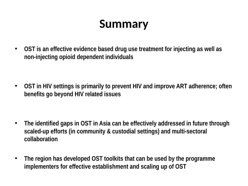 Opioid Substitution Therapy (OST) toolkits: - slide 37 of 37