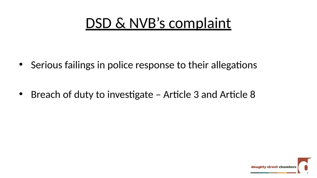 DSD v COMMISSIONER OF POLICE FOR THE METROPOLIS - slide 4 of 26