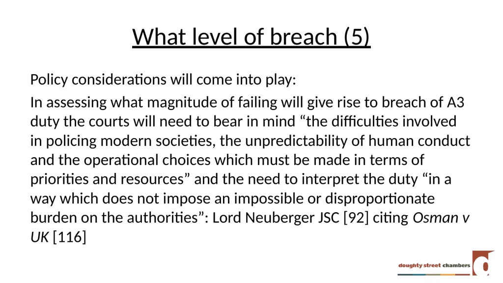 DSD v COMMISSIONER OF POLICE FOR THE METROPOLIS - slide 12 of 26