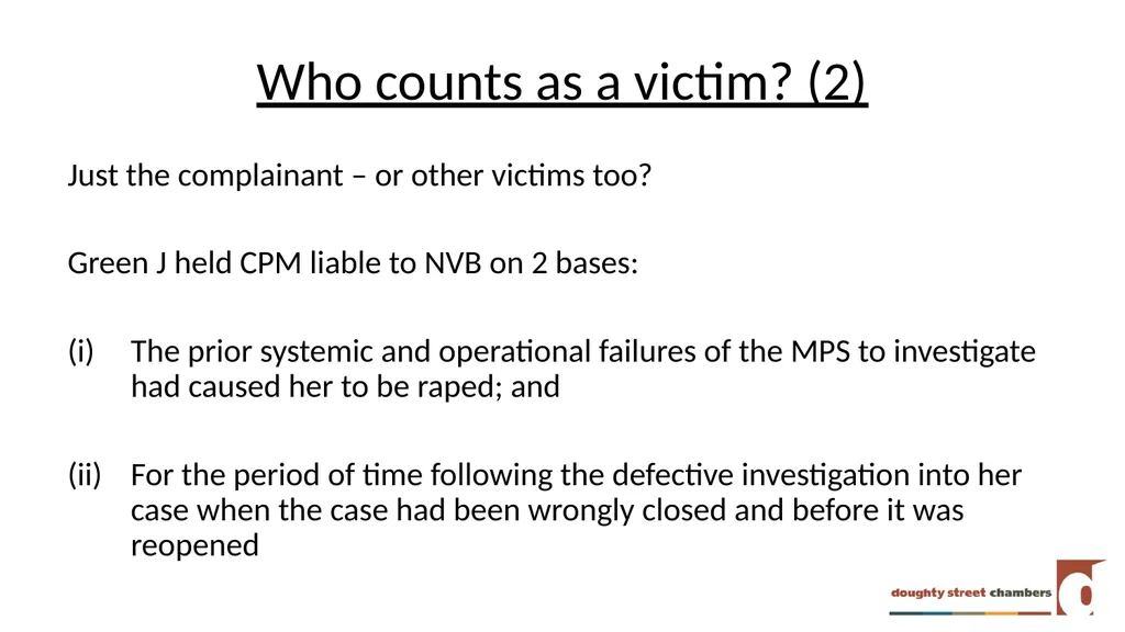 DSD v COMMISSIONER OF POLICE FOR THE METROPOLIS - slide 20 of 26